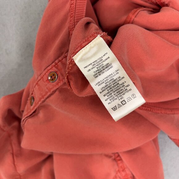 Anthropologie Saturday Sunday Ilene Jumpsuit Womens Medium Coral Wide Boho - Picture 14 of 16